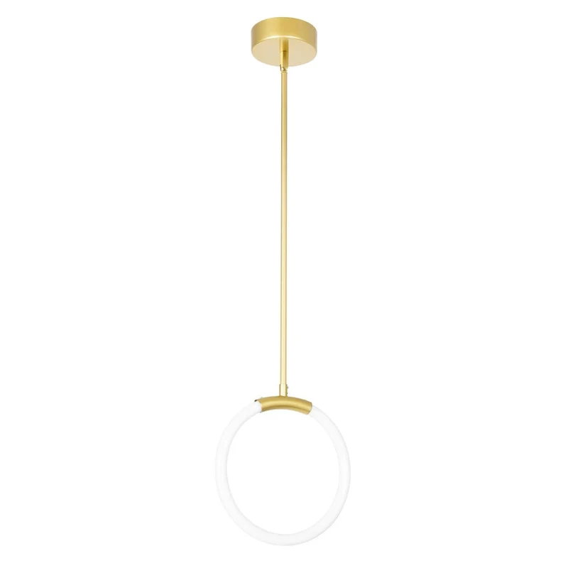 Hoops 1 Light LED Pendant With Satin Gold Finish - Satin Gold