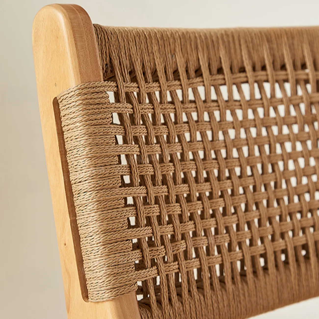 Scandinavian Wooden Ratten Bar Stool