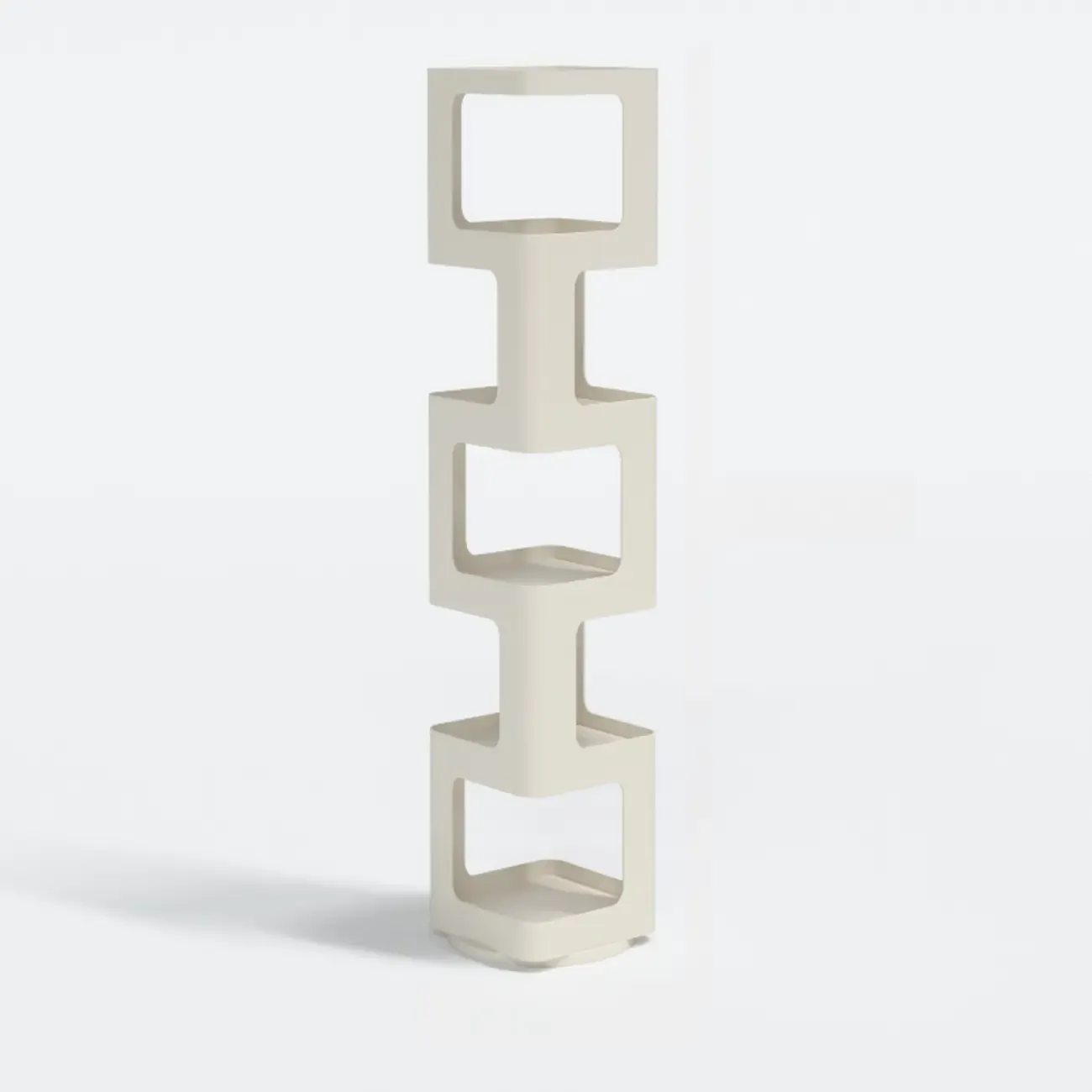 Chic Rotatable 4-Tier Vertical Metal Open Back Bookcase