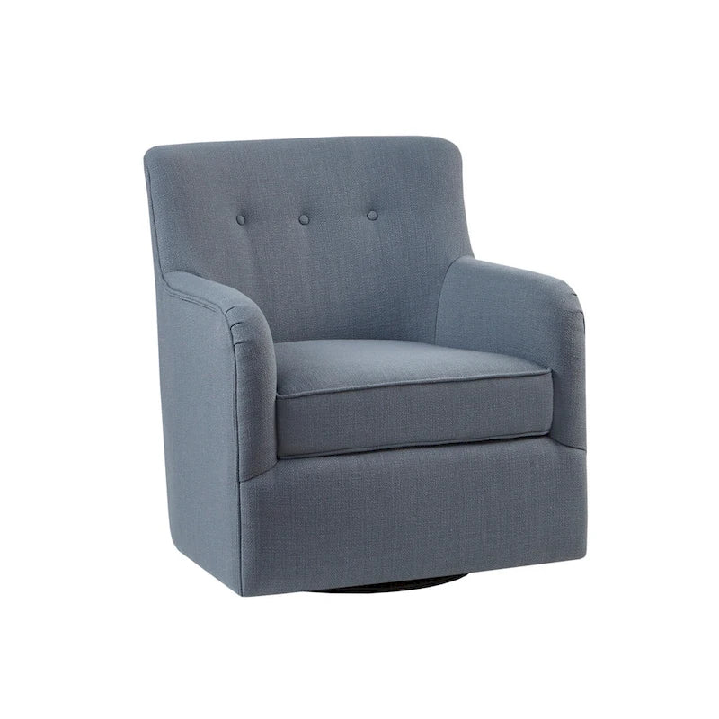 360-Degree Swivel Accent Chair with Tufted Back