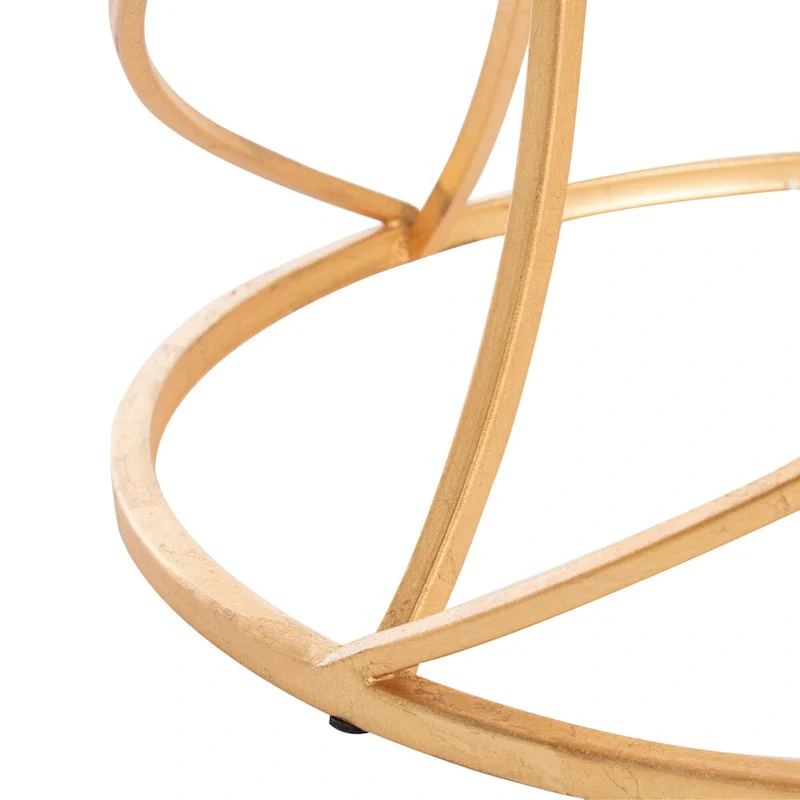 SAFAVIEH Treasures Jeanine Gold/ White Top Accent Table - 20  x 20  x 21.2  - 20Wx20Dx21H