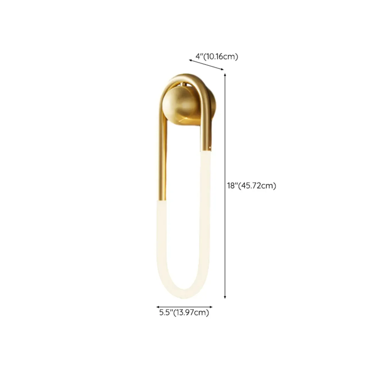 Modern Gold LED Oval Vanity Wall Light