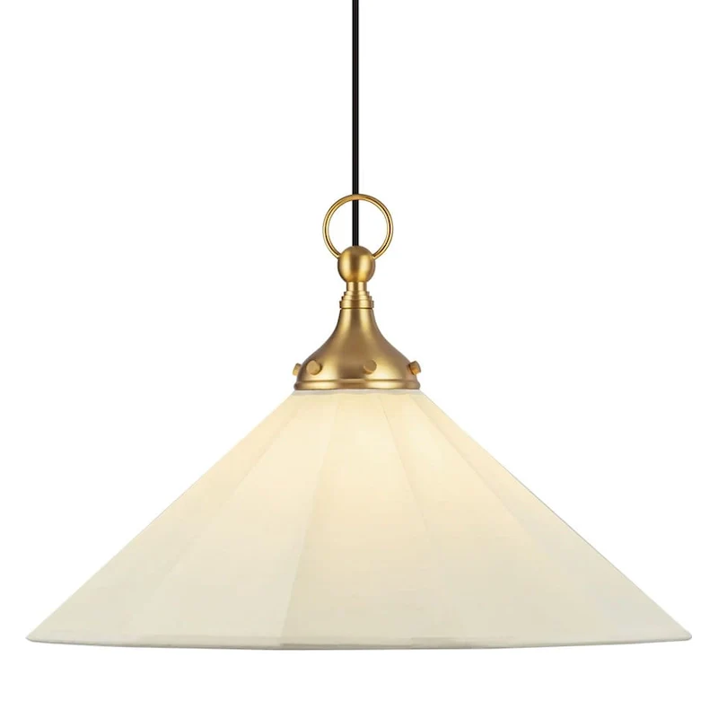 Alora Lighting PD447120 Ellen 20  Wide Pendant with Linen Shade