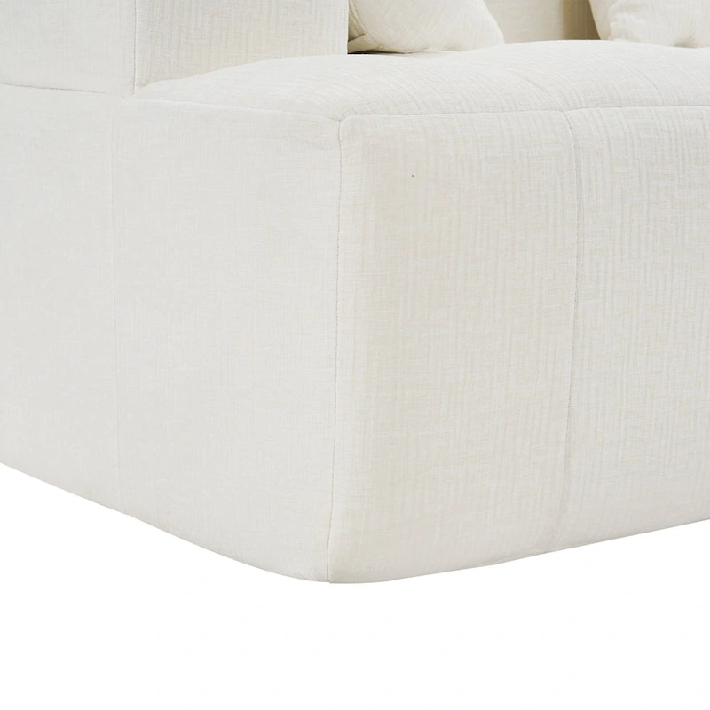 101.2 Chenille Modular Sectional Sofa with Deep Seating, Free-Combined Design and High-Density Foam Construction