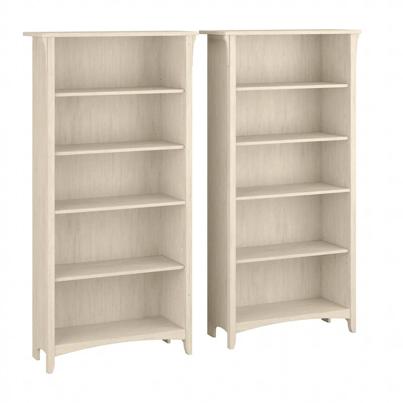 Salinas Tall 5-shelf Bookcase (Set of 2) by Bush Furniture