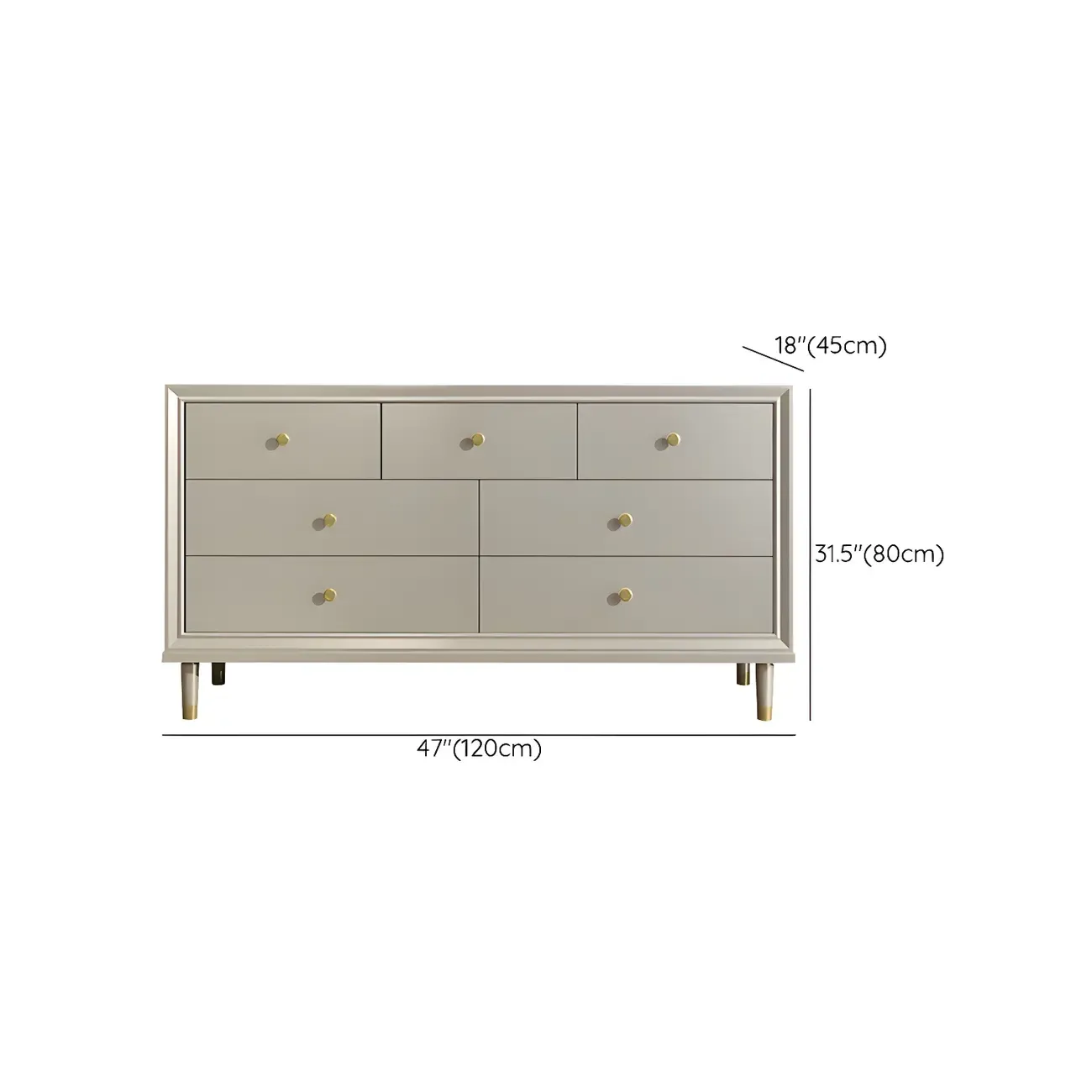 Elegant Off-White Wooden Dressers & Chests with Drawers