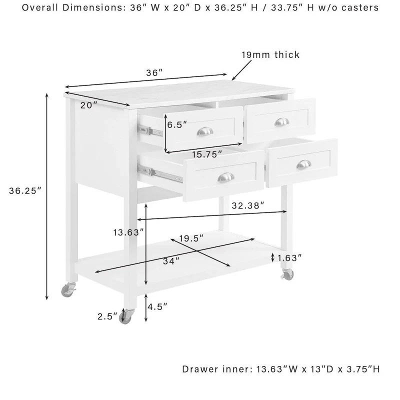 Crosley Connell Kitchen Island/Cart