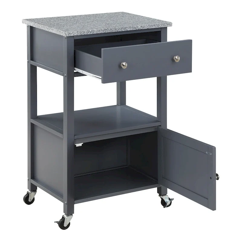 Fairfax Kitchen Cart with Granite Top