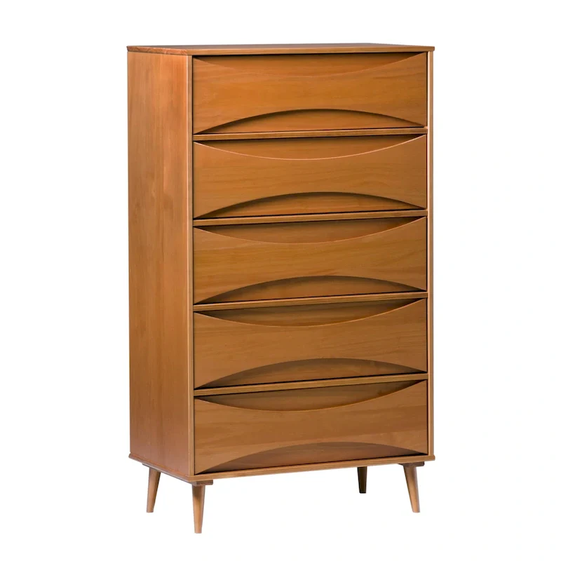 Middlebrook Designs Mid-Century 5-Drawer Solid Wood Dresser