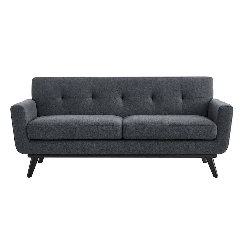 Herringbone Fabric Loveseat - 2 Seater, Multiple Colors