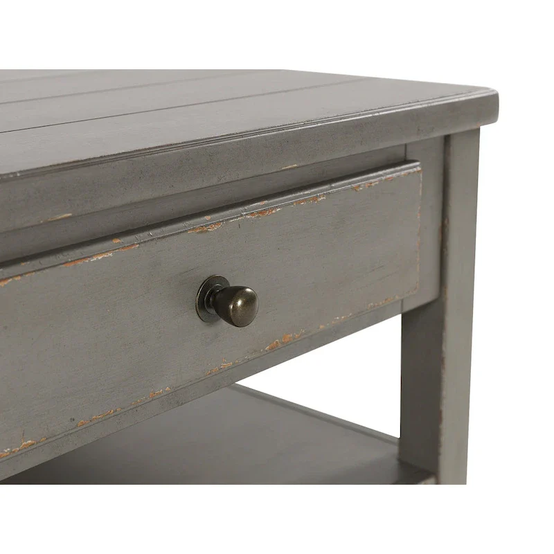 Charina Antique Gray Rectangular Coffee Table - 50W x 30D x 20H