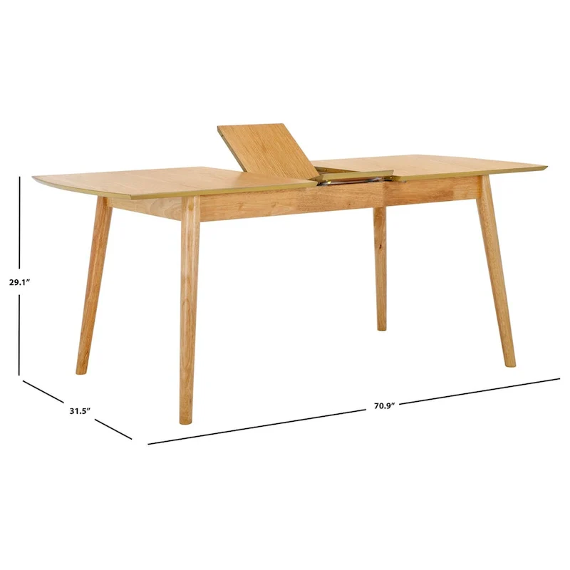 Extension Dining Table - Expandable Design (Natural/Walnut/Grey)