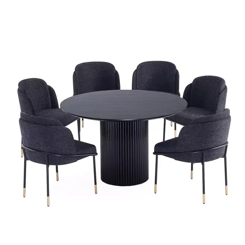 Manhattan Comfort 7pc 59.05" Hathaway and Flor Round Dining Set