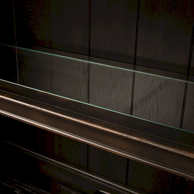 Copper Grove Chesapeake Wire Brushed Antique Black Credenza Hutch