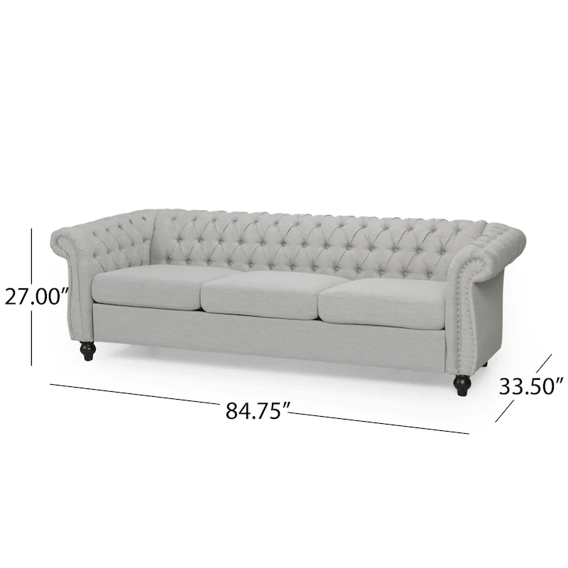 Tufted Chesterfield 3-Seat Sofa