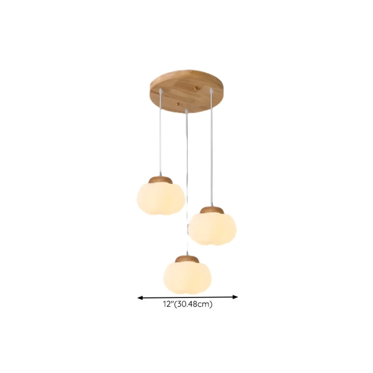 Glam Pumpkin Shape Pendant Light with Adjustable Hanging
