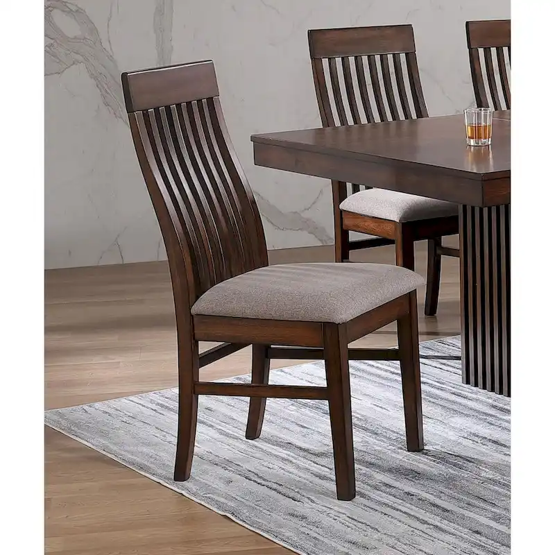 Mango Oak Dining Side Chair with Slat Back, Set of 2
