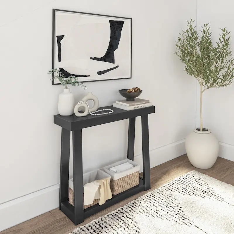 Plank and Beam Classic Console Table with Shelf - 36
