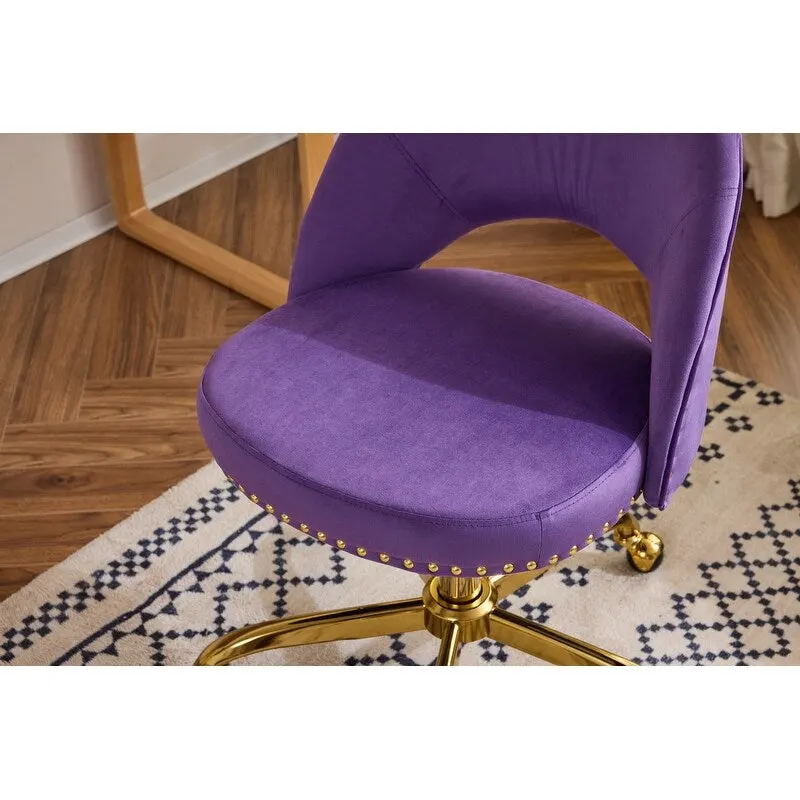Office Chair Velvet Desk Chair Swivel Armchair Cute Modern Fabric Home Office Desk Chairs with Wheels