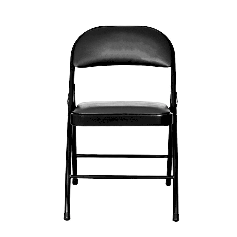 Bernadine Basics Collection Vinyl Folding Chair, Pack of 4
