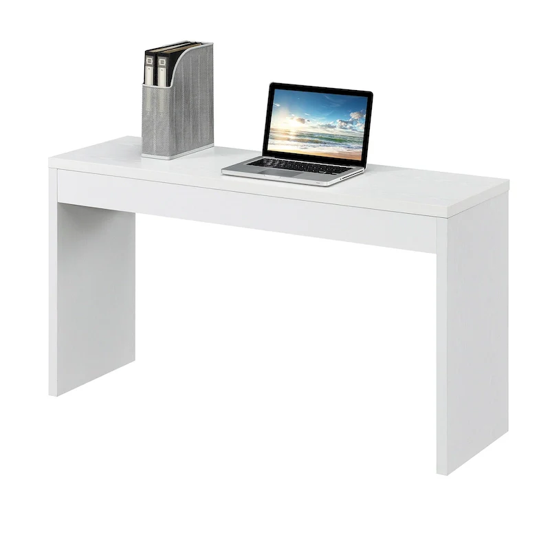 Espresso/White/Black Modern Melamine Console Table & Desk, 1-Person