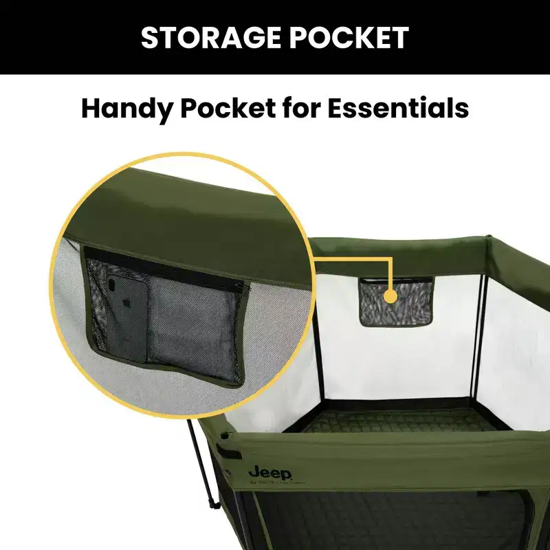 Jeep Hexagon Pop Up Playard with Removable Canopy