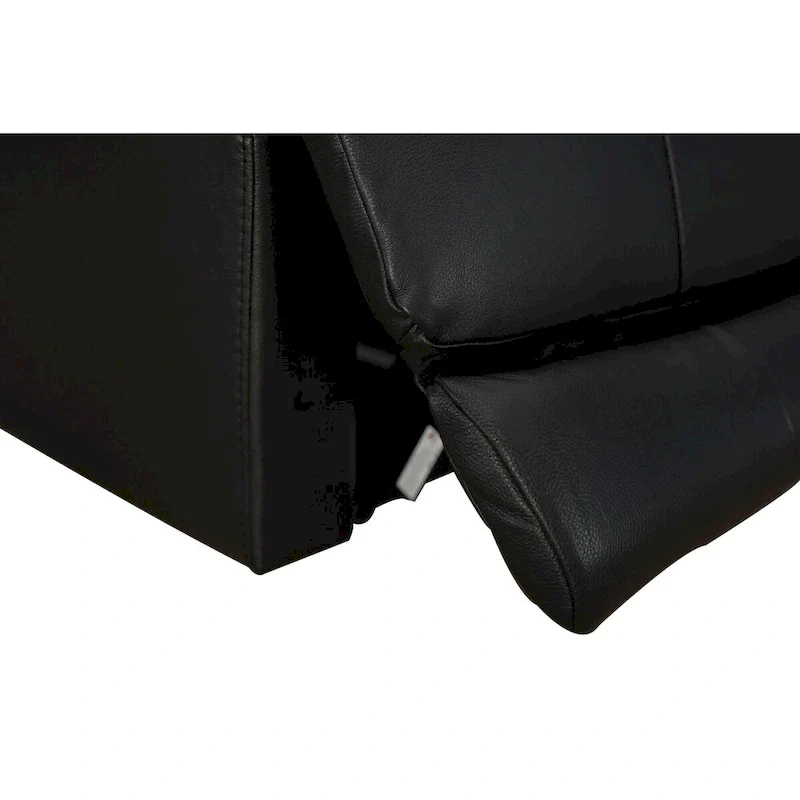 Genuine leather Black Power Recliner Zero Gravity Dual Power Recliner Adjustable Headrest Extendable Footrest