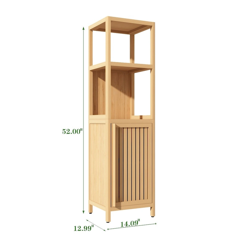 Large Capacity Multifunctional Bamboo Storage Cabinet Furniture