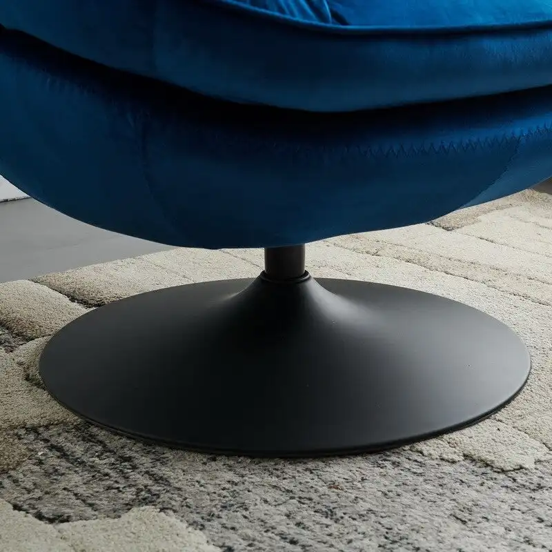 Swivel Leisure chair lounge chair velvet with ottoman