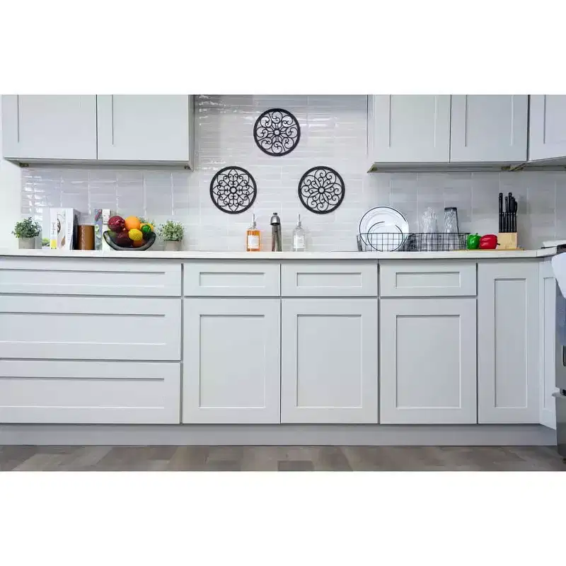 CASAINC 18 in. W x 24 in. D x 34.5 in. H Base Kitchen Cabinet with 3 Soft-Close Drawers  RTA Plywood Cabinets