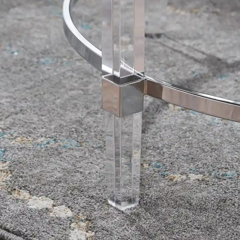 Elowen Round Glass Coffee Table by Christopher Knight Home - 35.5L x 35.5W x 18H