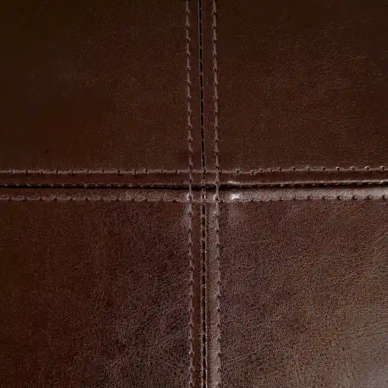 T-stitch Chocolate Brown Bonded Leather Dining Chair (Set of 4) by