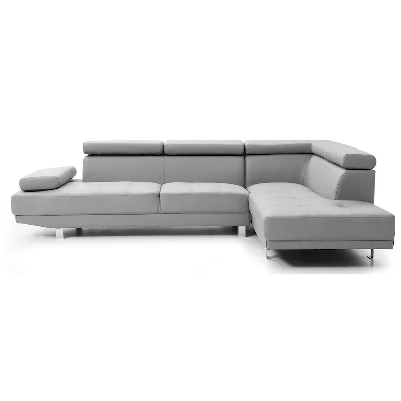 Riveredge 109 in. W 2-piece Faux Leather L Shape Sectional Sofa - 76L x 109W x 28H