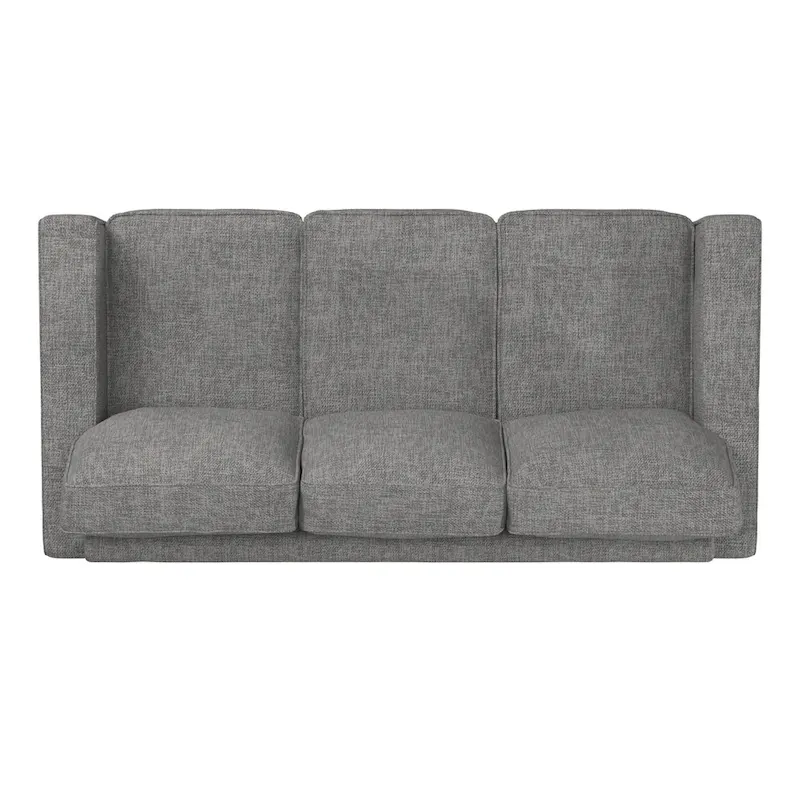 Fabric-cushioned square armchair sofa
