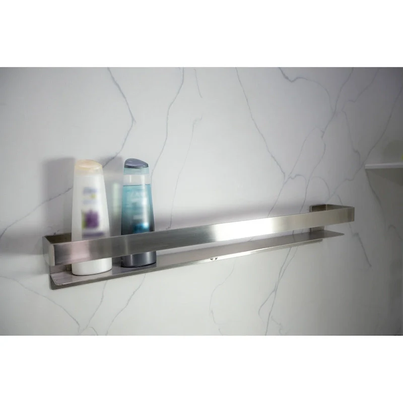 20-in Stainless Steel Grab Bar Shelf with Rail - Champagne Bronze / Polished Chrome / Brushed Stainless / Matte Black