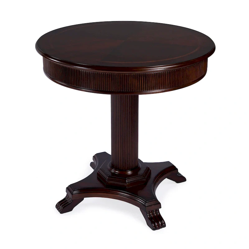 Ellsworth 36 Ribbed Pedestal Foyer Table
