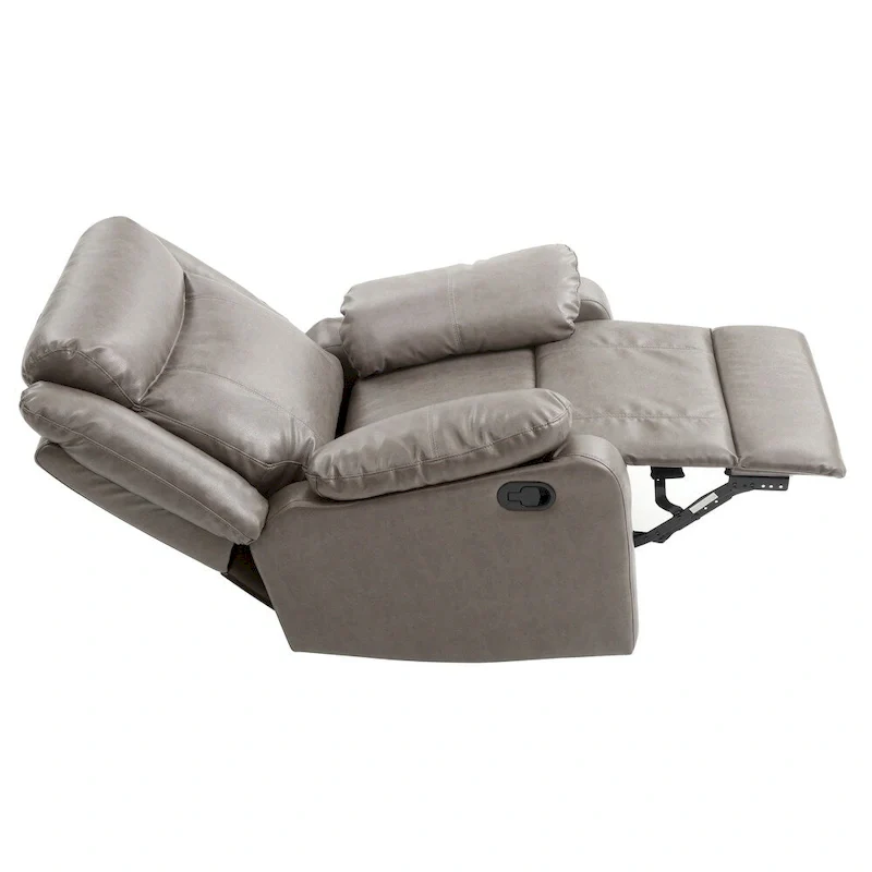 Faux Leather Rocking Recliner, Single Seat