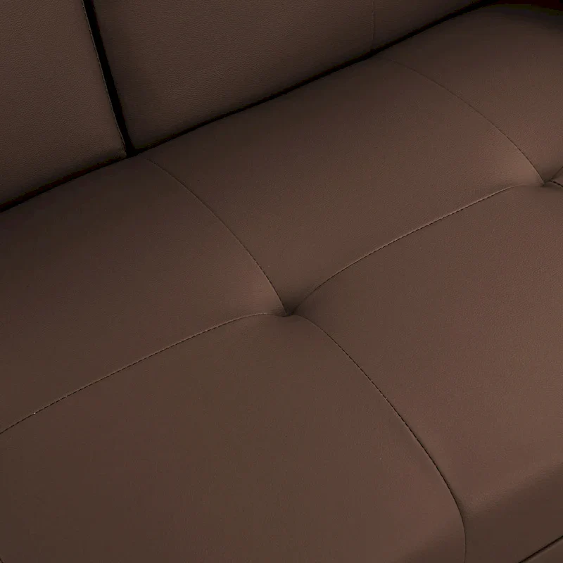 66.1  PVC Loveseat Sofa Bed with Wood Frame and Stainless Legs