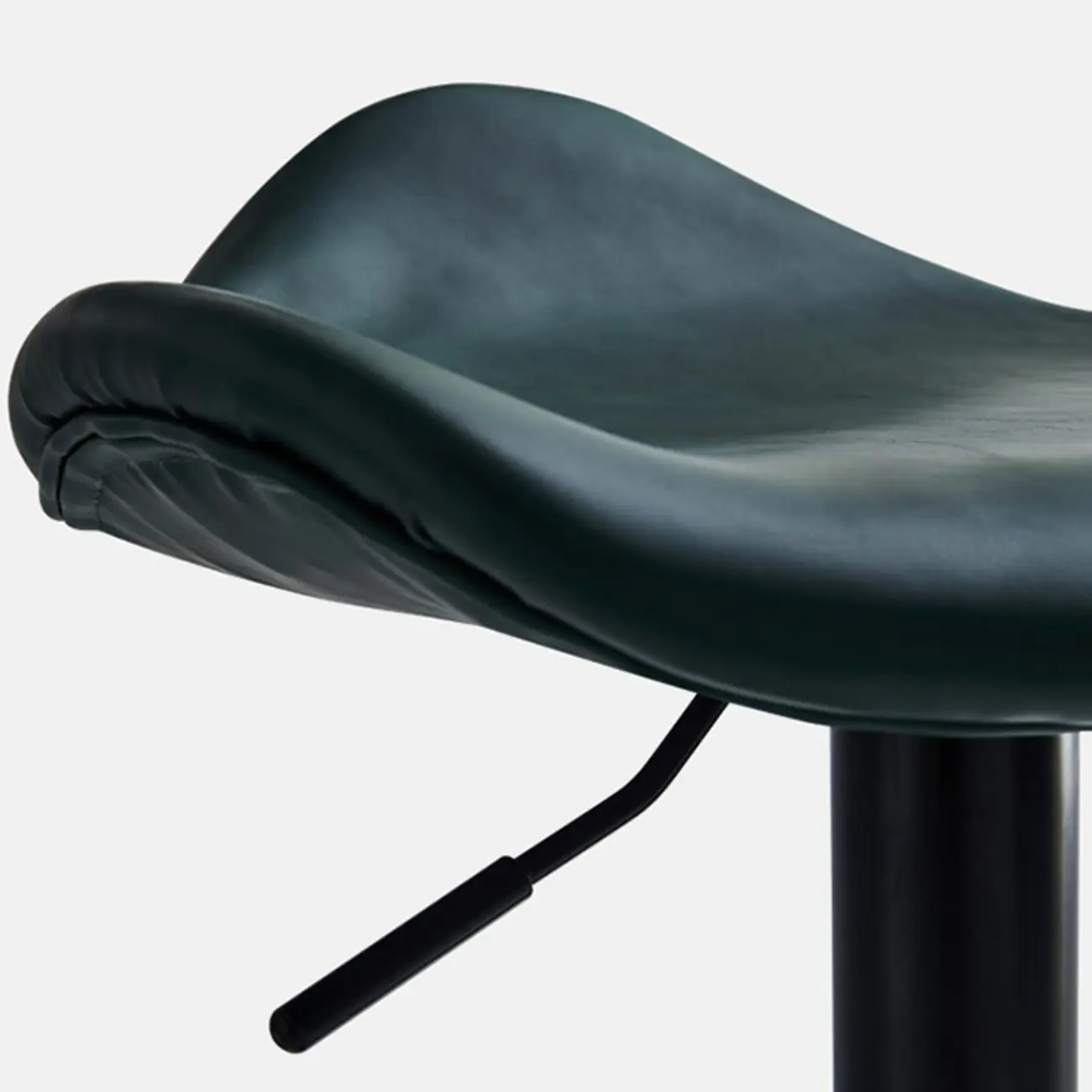 Saddle Black Pedestal Swivel Adjustable Bar Stool