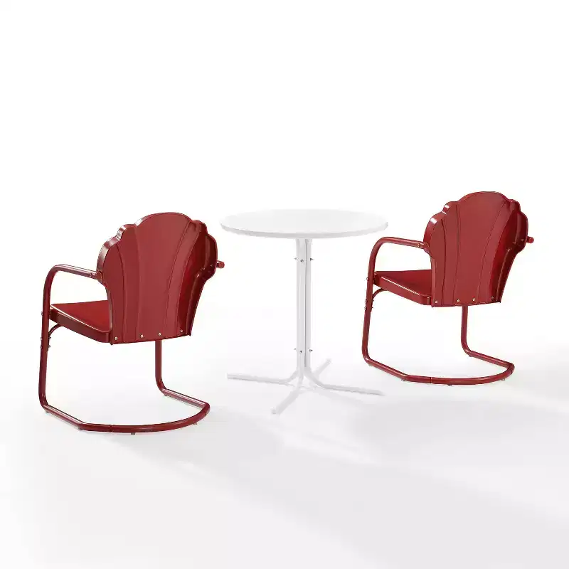 Crosley 3pc Tulip Retro Metal Bistro Set