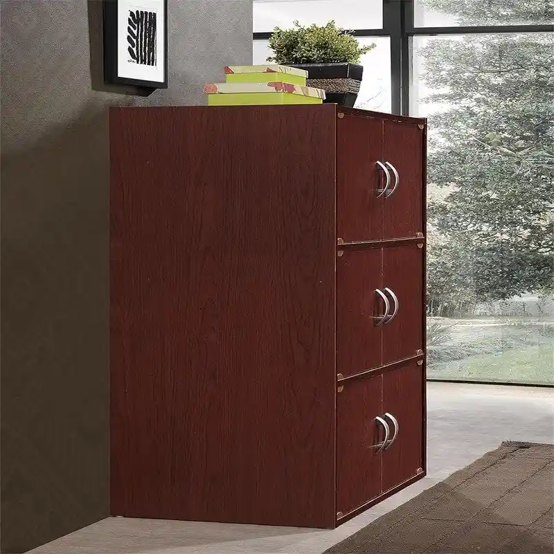 3-Shelf Bookcase Cabinet