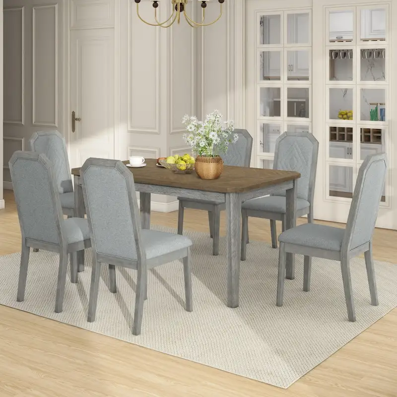 Bala Farmhouse 7-Piece Dining Sets by GDFStudio