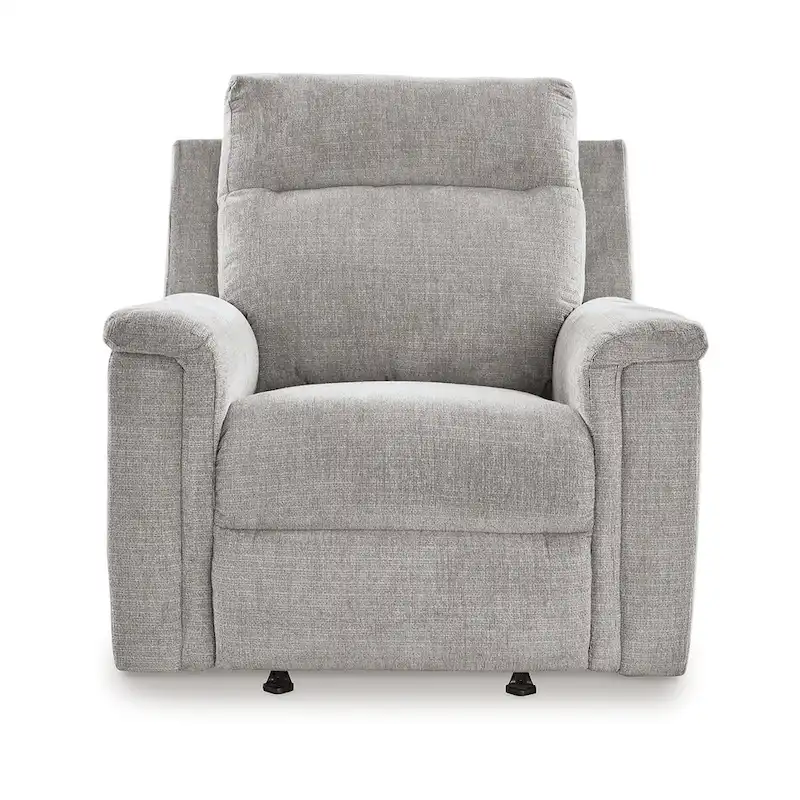 Jinu Power Recliner Rocker Chair, Ash Gray Polyester Micro Chenille