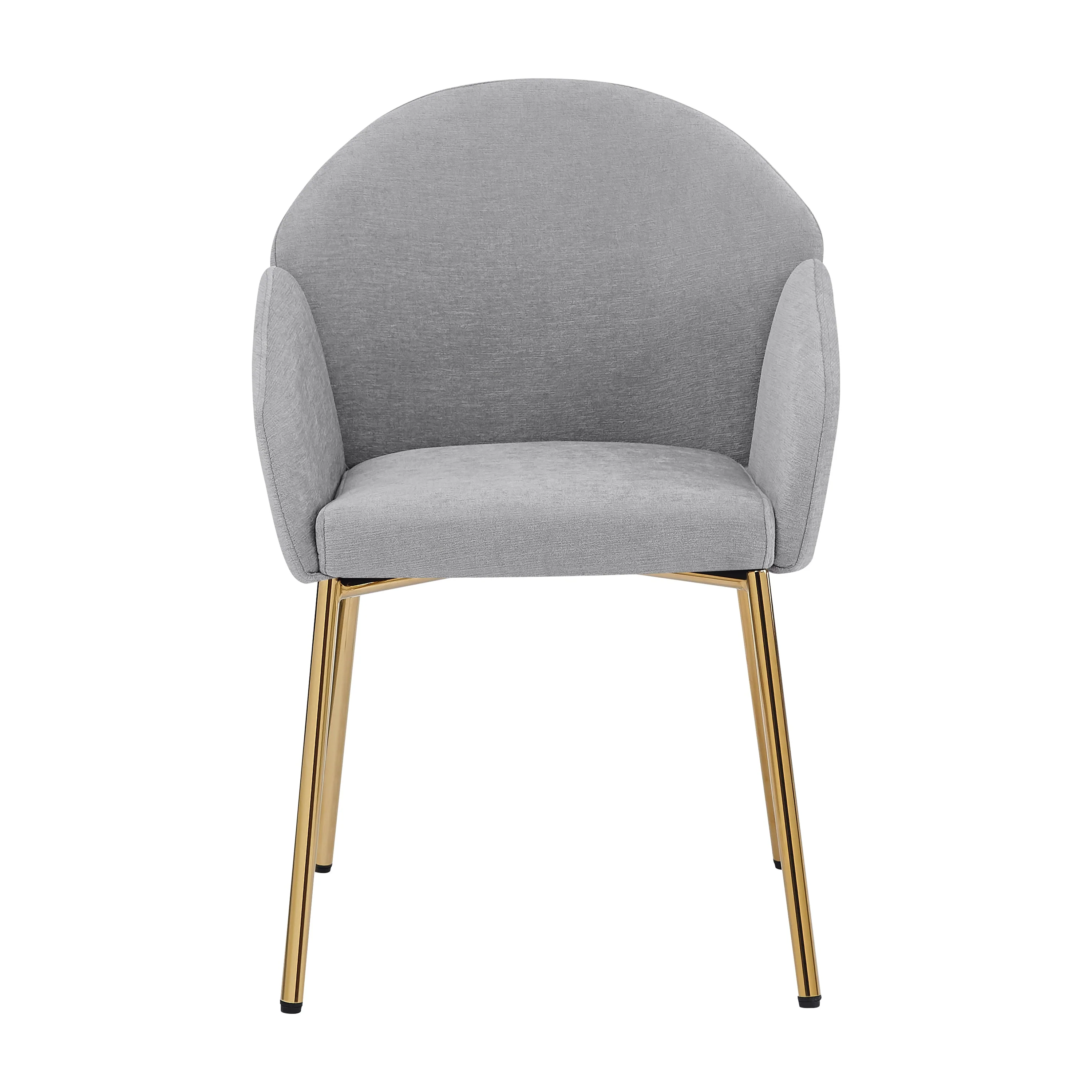 Luxury Polyester Round Back Dining Chairs, (Set of 2)