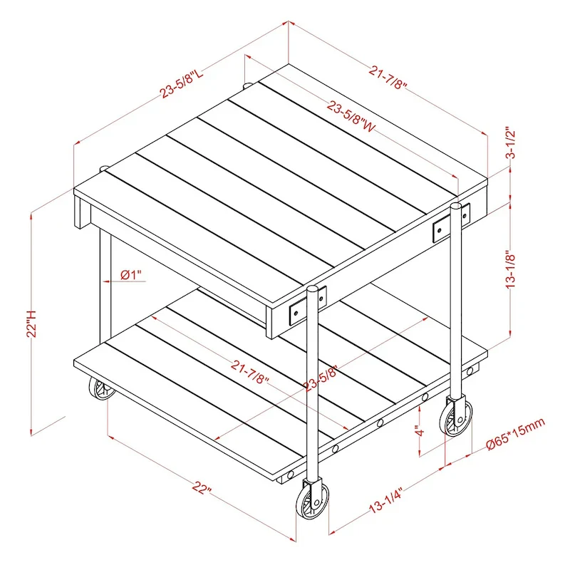 Hyssop Farmhouse 24-inch Steel 1-Shelf End Table by Furniture of America