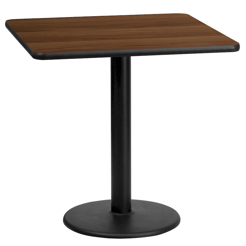 24 Square Laminate Table Top with 18 Round Table Height Base