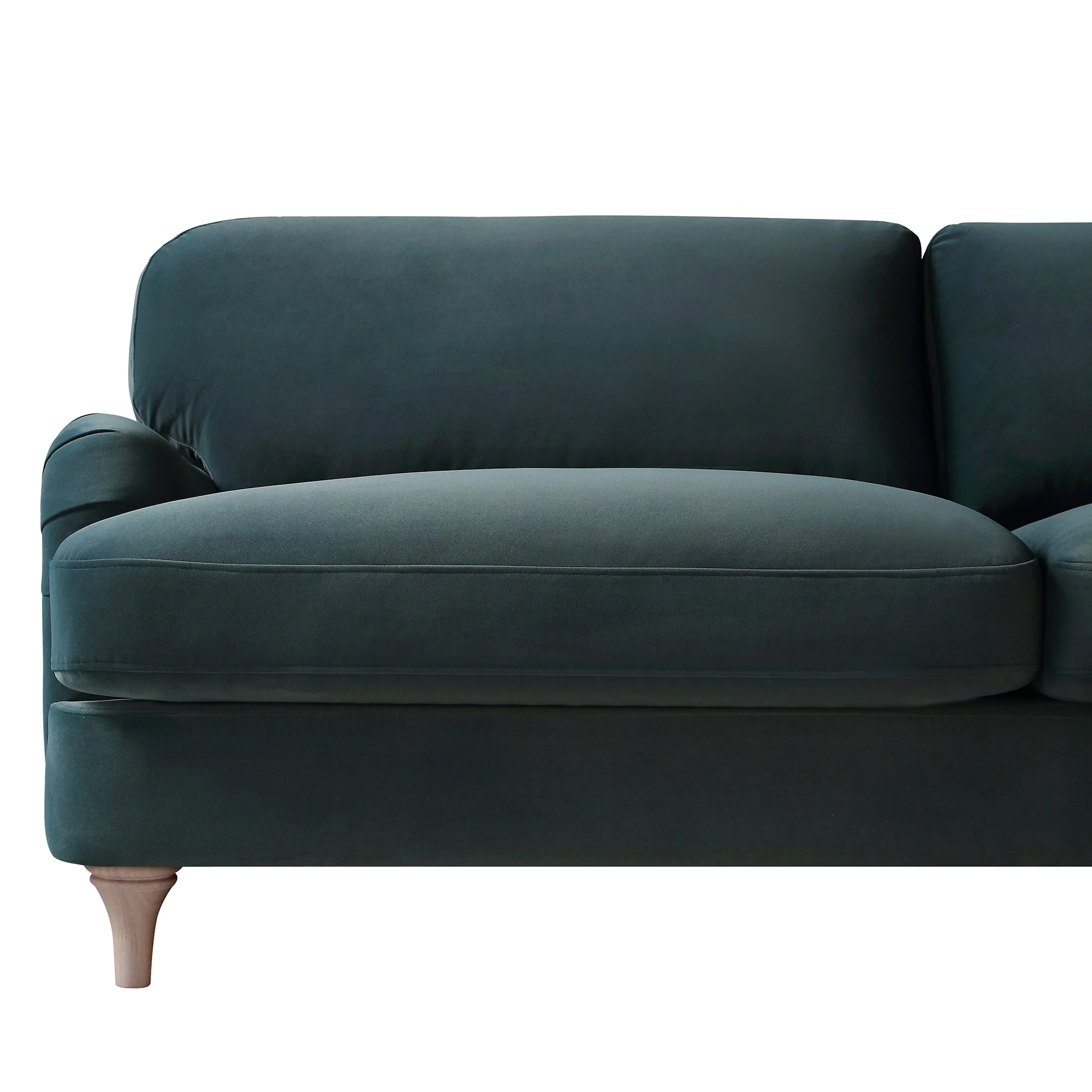 Aegean Blue Velvet Sofa, 3-Seater