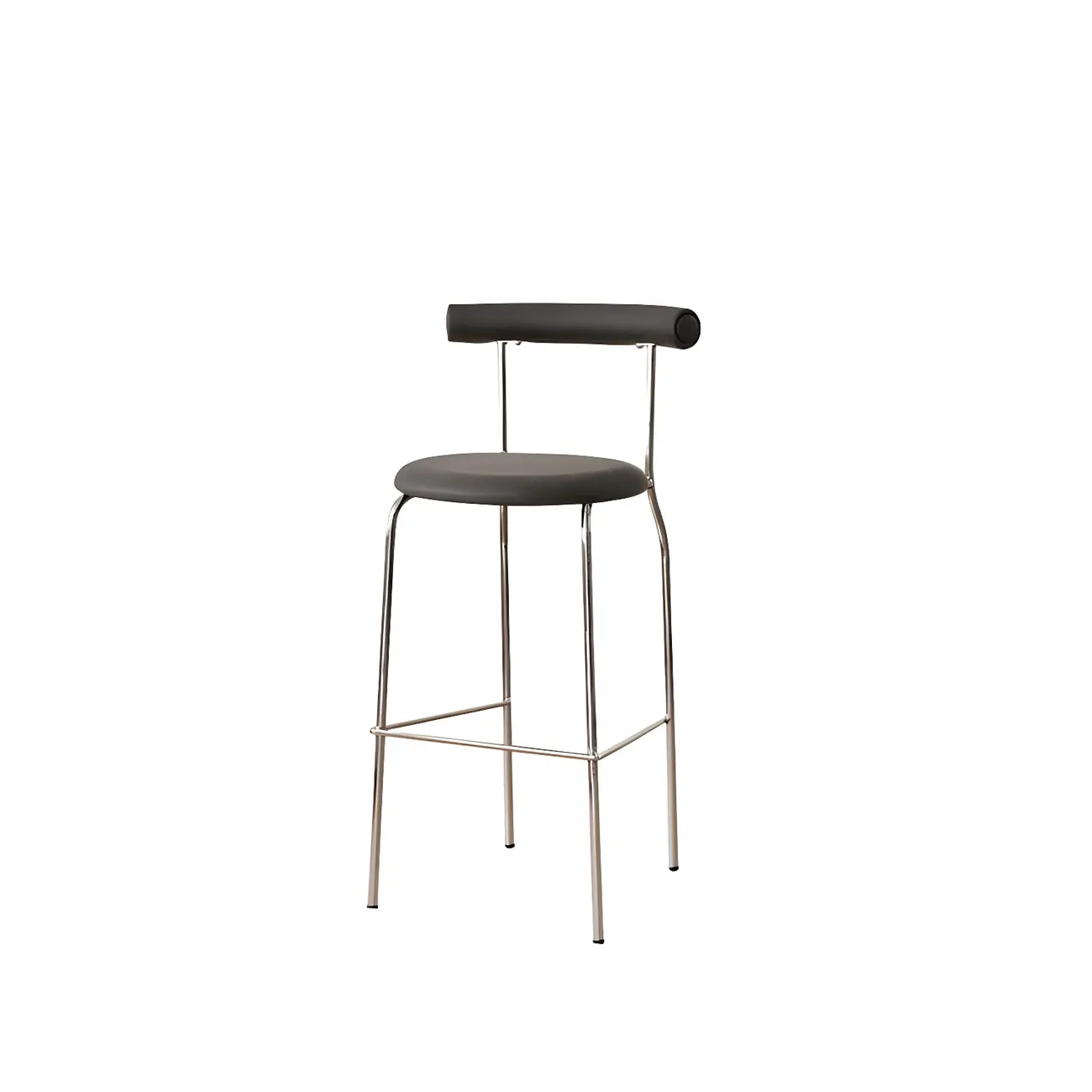 Modern Metal Comfort Cushion Durable High-Back Bar Stool