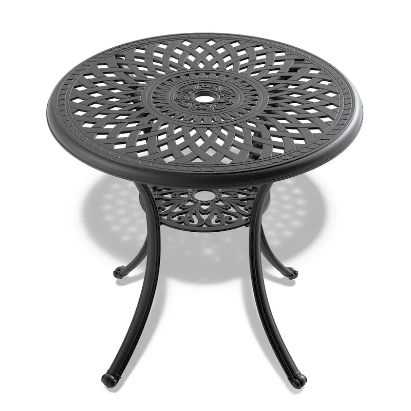 30.71-inch Cast Aluminum Patio Dining Round Table