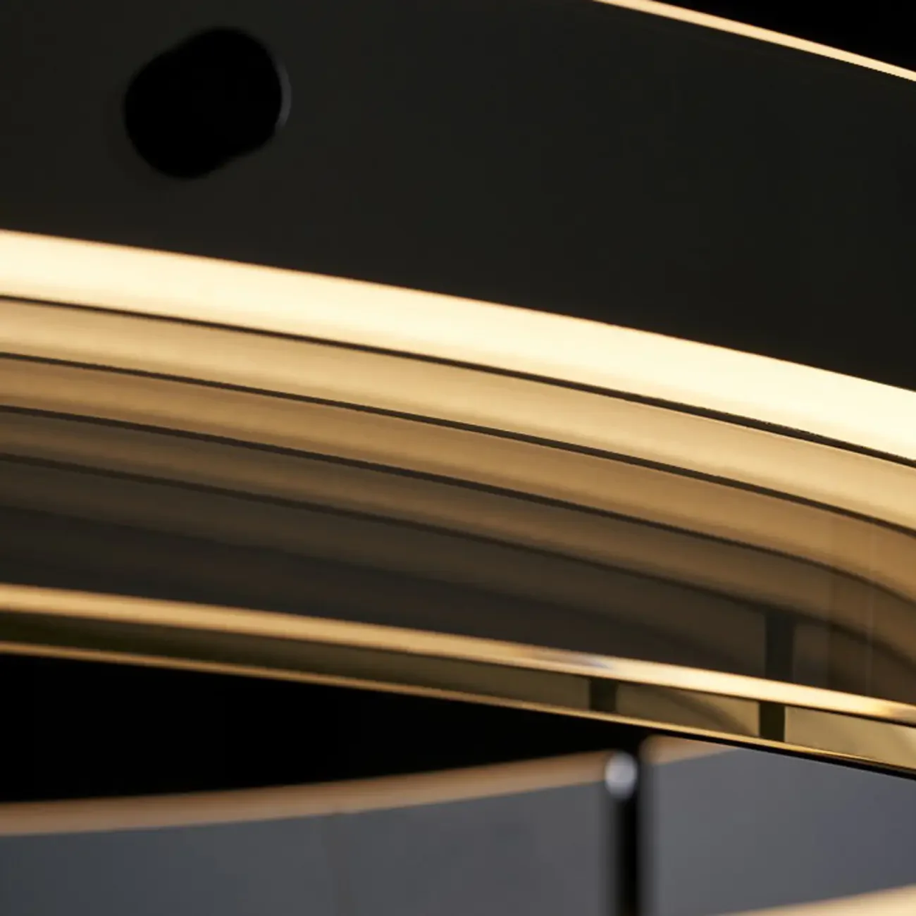 Modern LED Round Metal Chandelier with Flexible Height